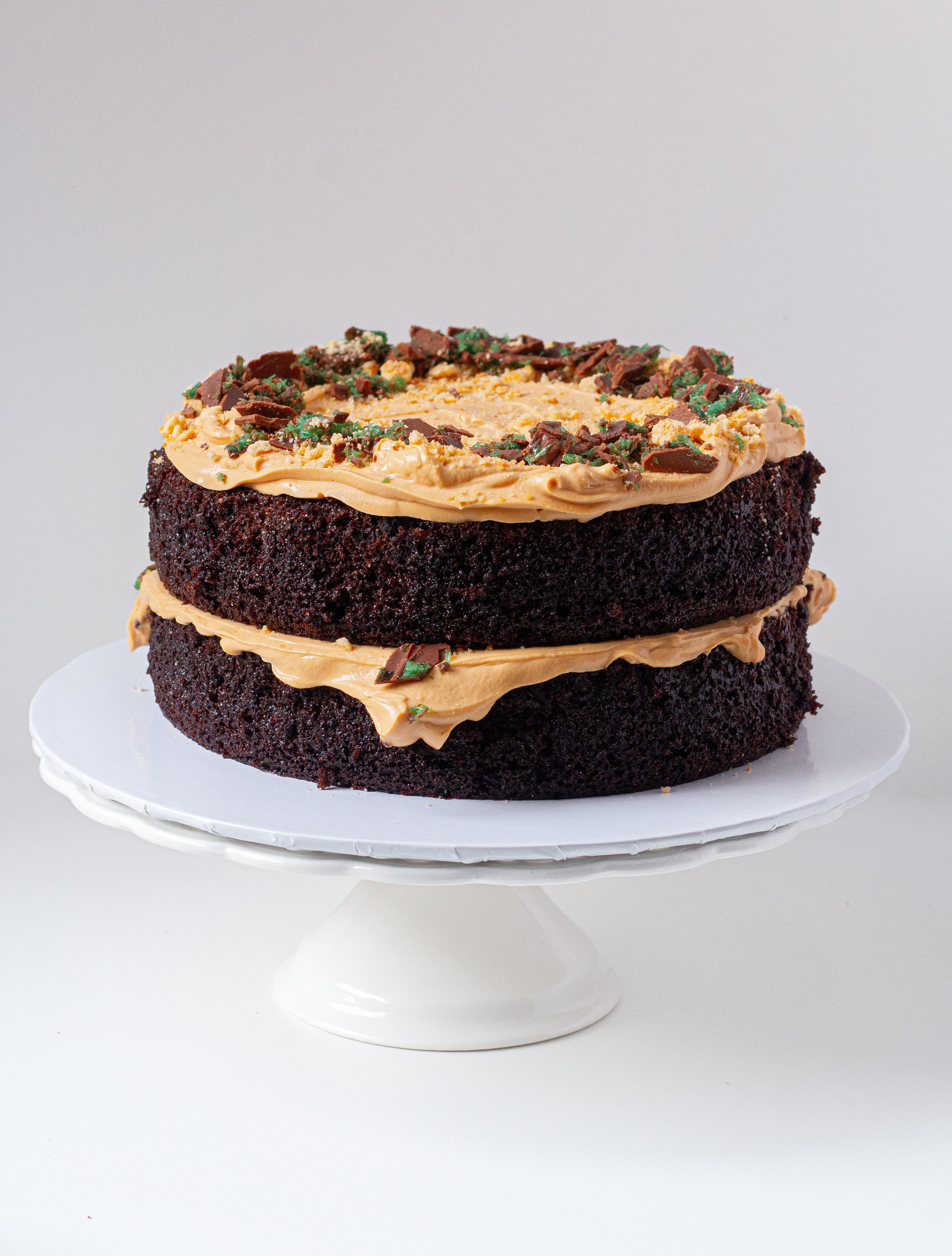 Choc peppermint crisp cake