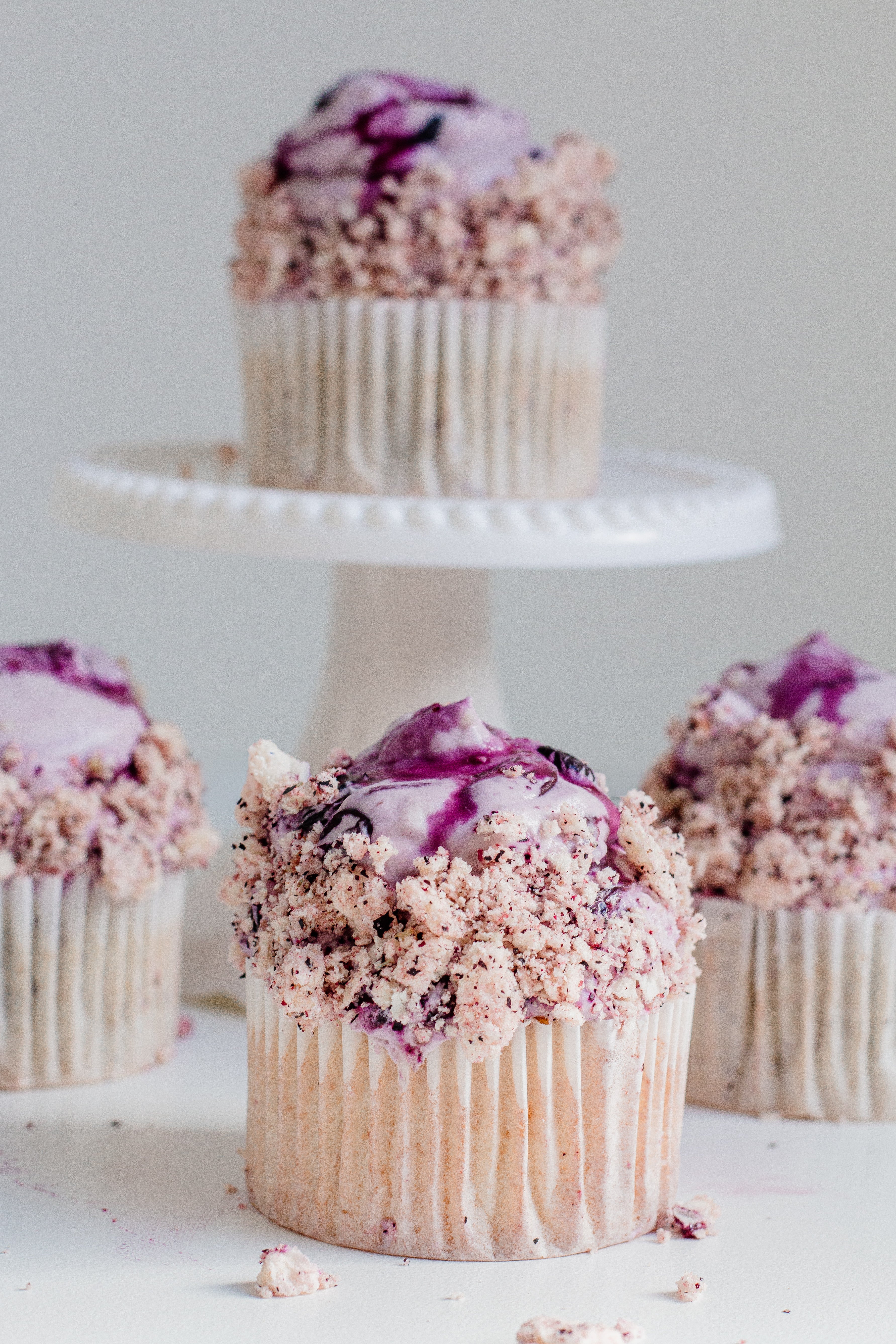 Blueberry cheesecake cupcakes