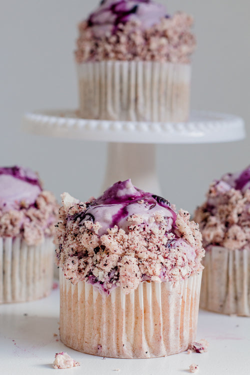 Blueberry cheesecake cupcakes