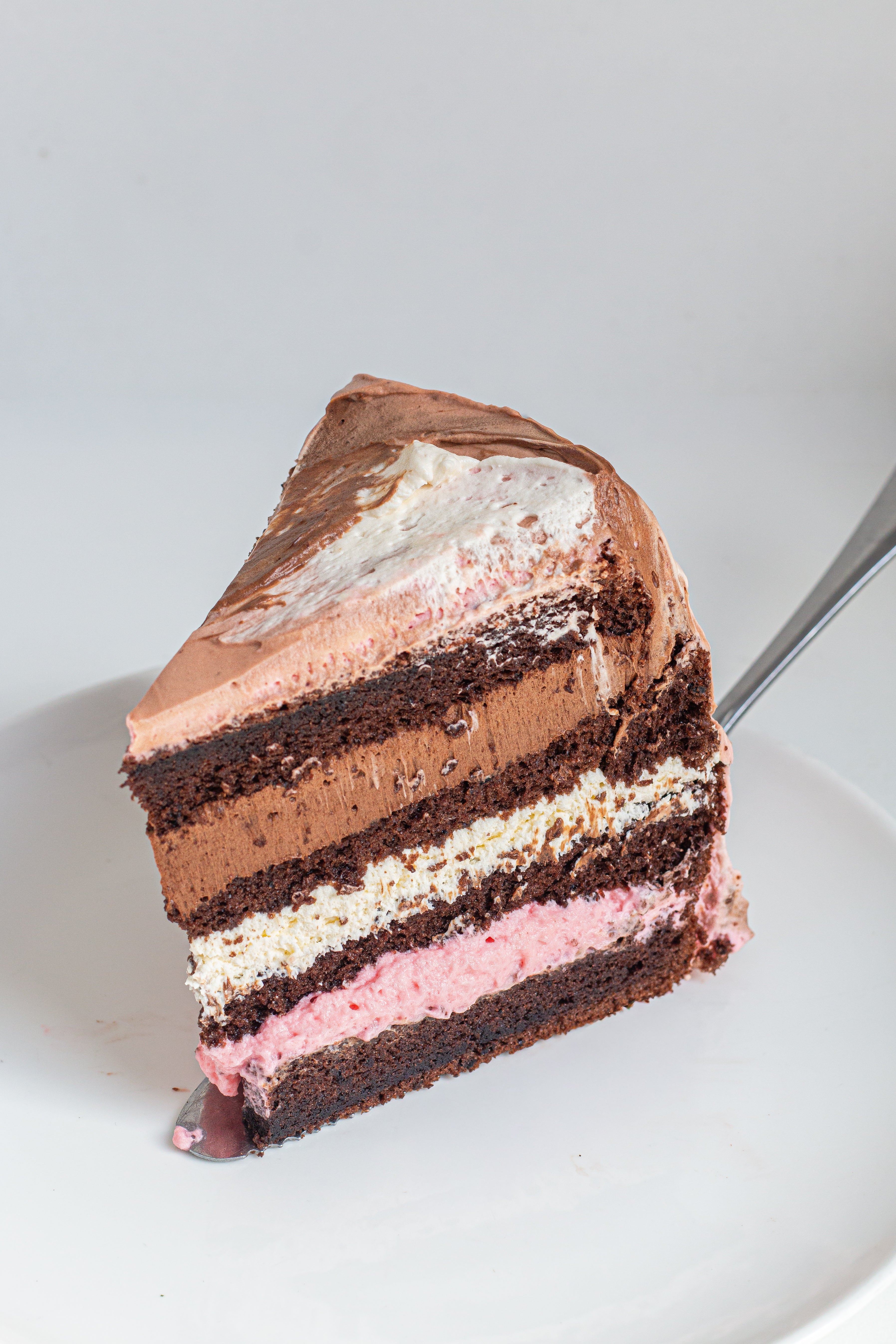 Neapolitan mousse cake
