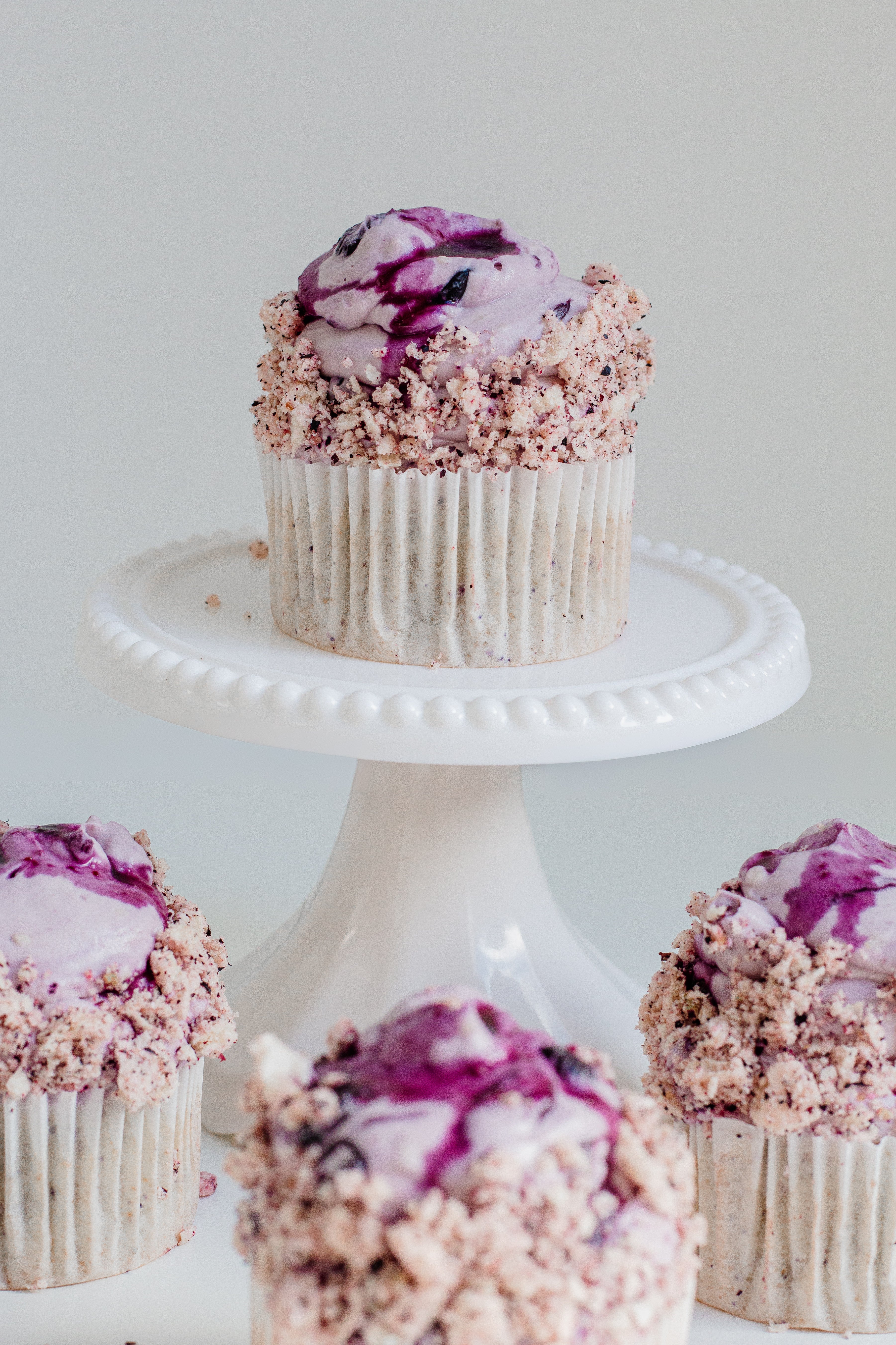 Blueberry cheesecake cupcakes