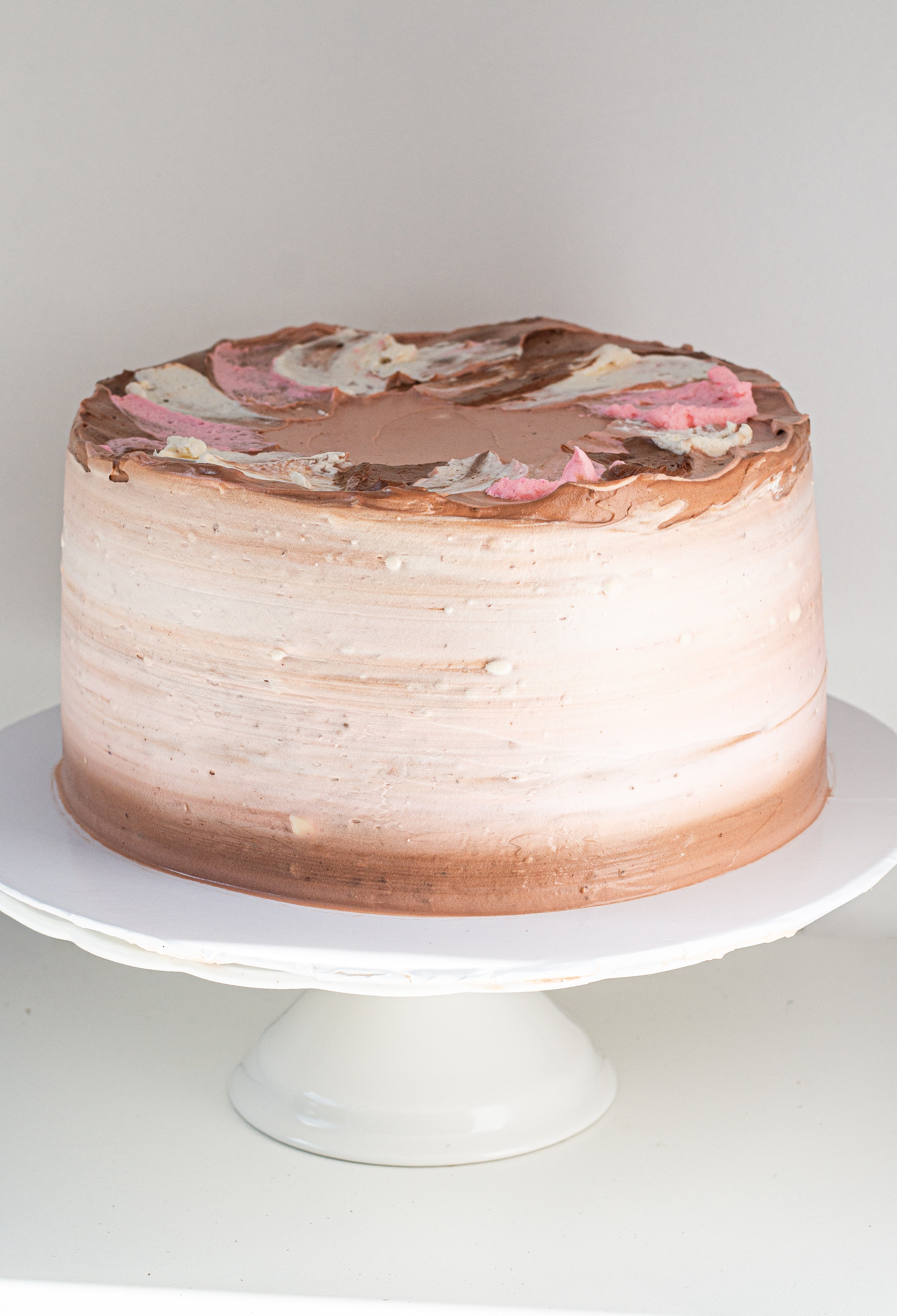 Neapolitan mousse cake