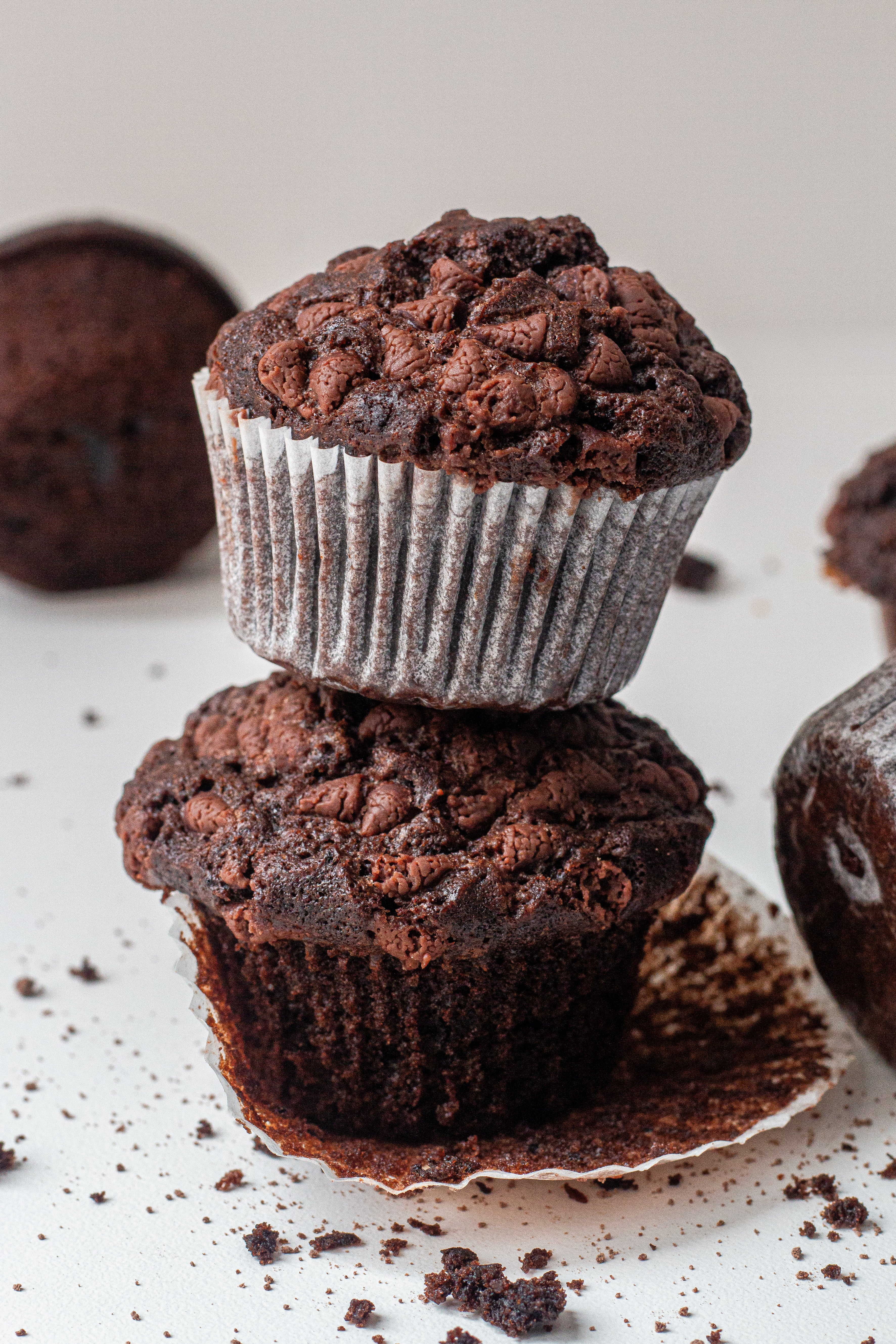 Double choc muffin