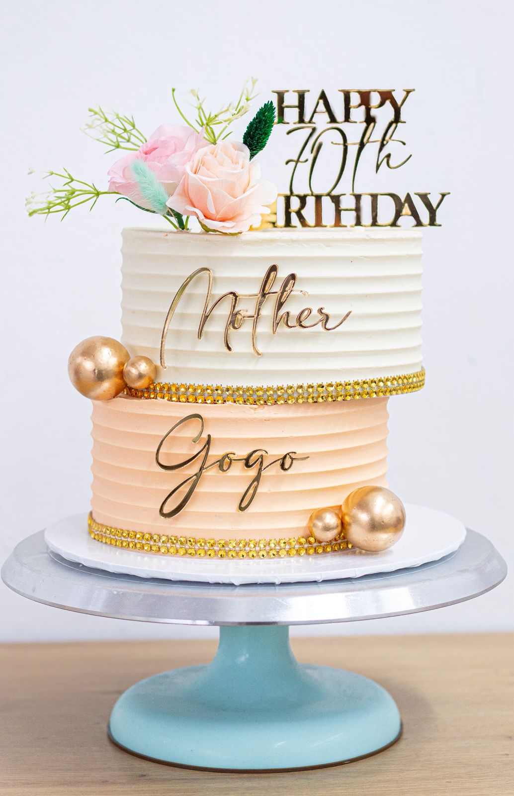 Two tiered cake